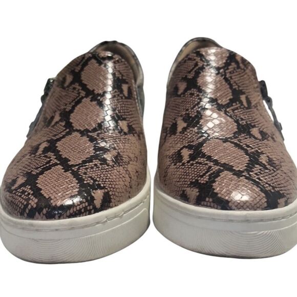 Naturalizer Hawthorn Snake Print Leather Slide Sneaker Loafers Side 7.5 - Picture 4 of 11